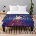 Michael Jackson Plush Blanket with Dancing Silhouette