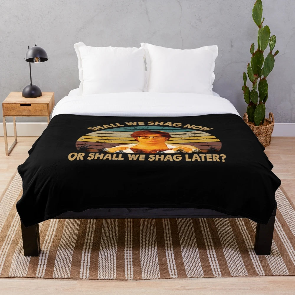 Austin Powers inspired plush blanket