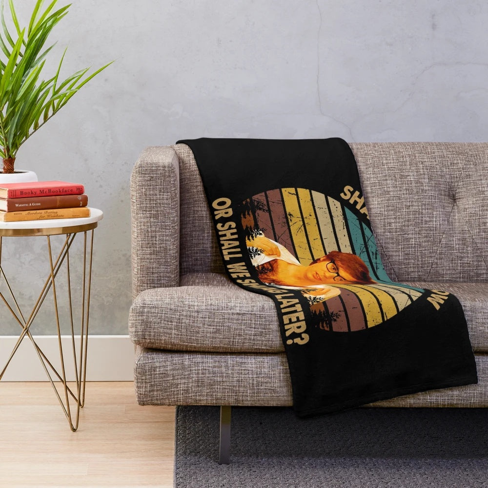 Austin Powers inspired plush blanket