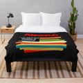 Colorful psychedelic plush blanket with funk music inspired art