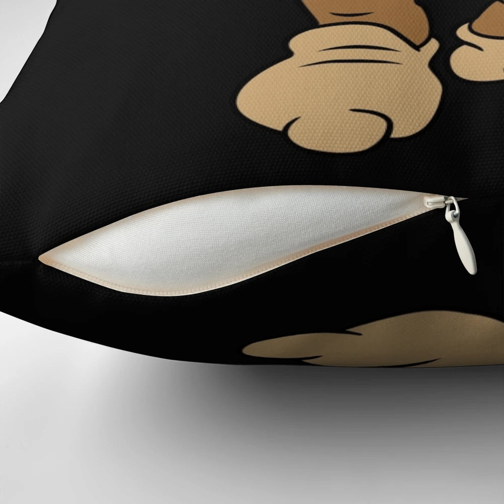 Grumpy Snow White and the Seven Dwarfs decorative throw pillow with vibrant colors and a whimsical design.
