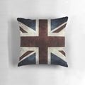 Grunge Distressed Union Jack Themed Decorative Pillow