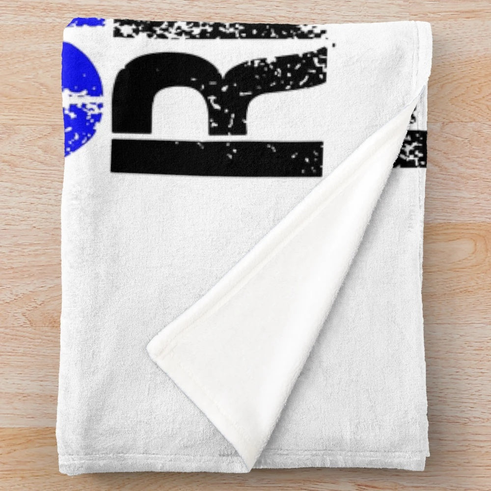 Grunge plush blanket with "Eat Sleep Cinema Repeat" design
