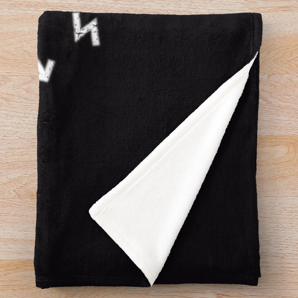 Grunge texture Viking Norse mythology runes plush blanket