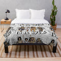 Grungy wizard-inspired plush blanket with afrocentric design