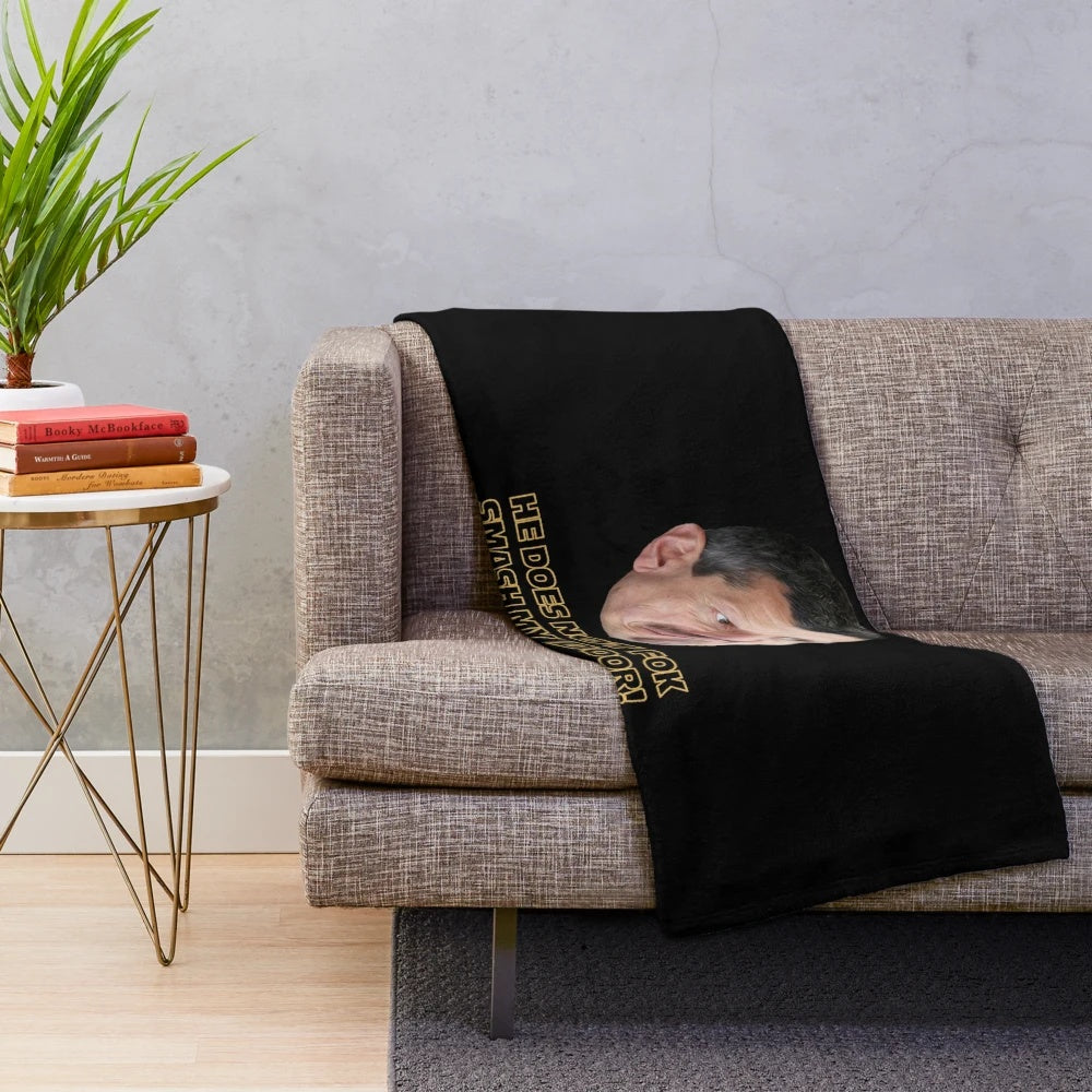 Guenther Steiner Oil Paint Plush Blanket with Formula 1 Inspired Design
