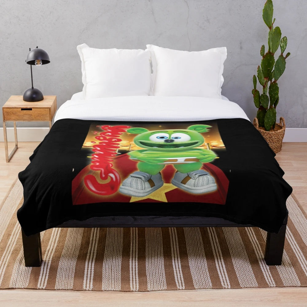 Gummy Bear Themed Plush Blanket