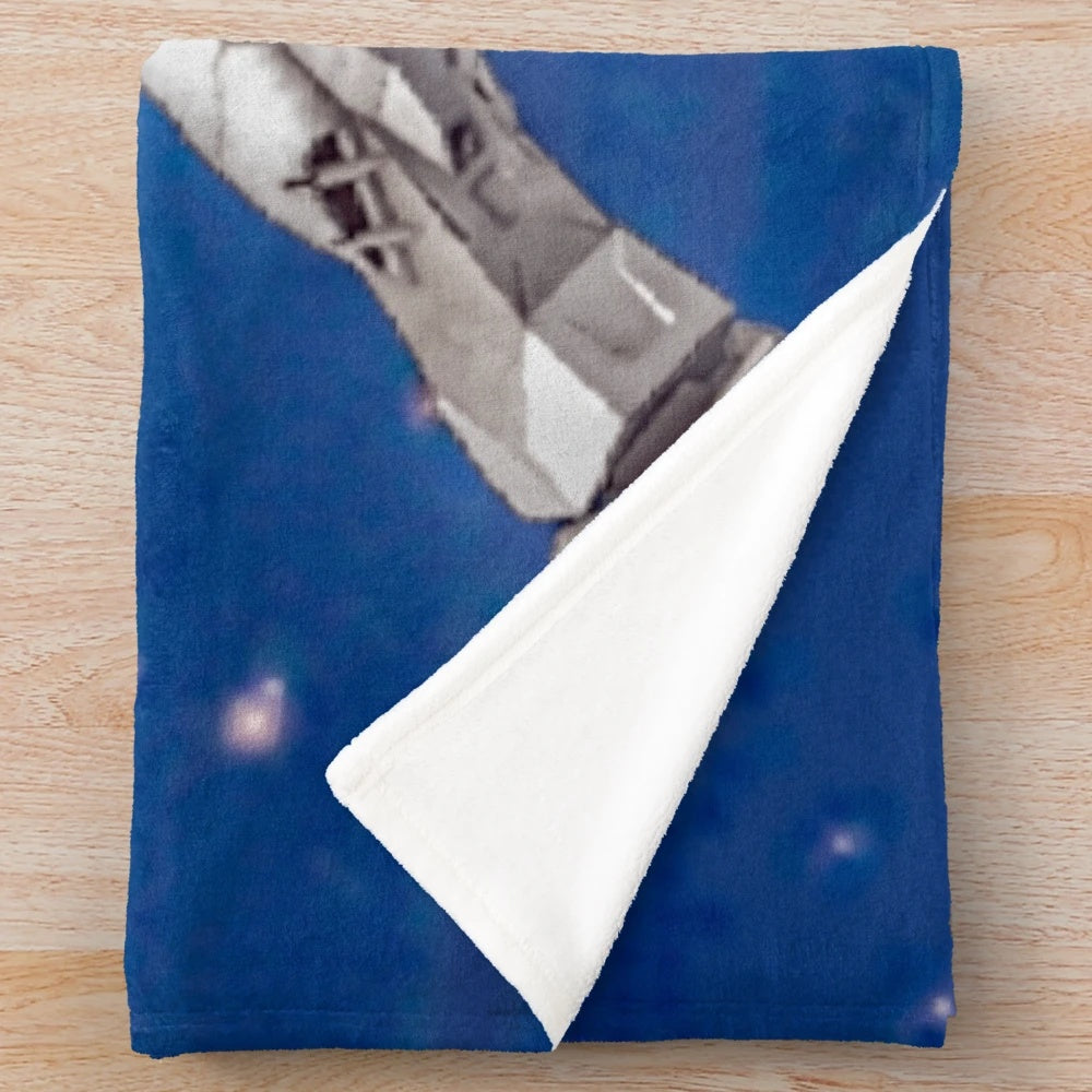 Gundam-inspired plush blanket with Gundam characters