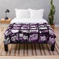 Gundham Tanaka inspired plush blanket with dark devas of destruction and danganronpa 2 manga design