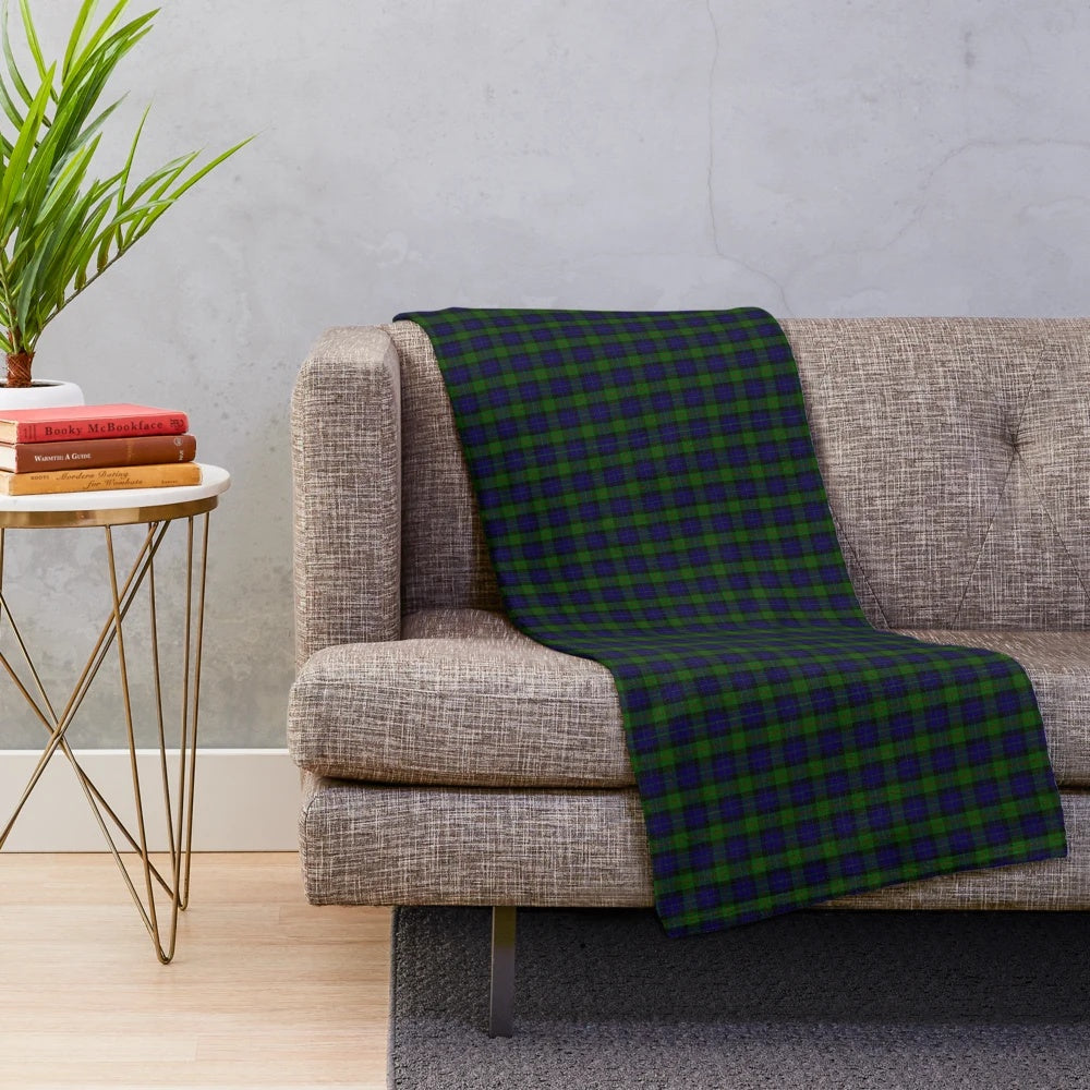 Gunn clan tartan plush blanket