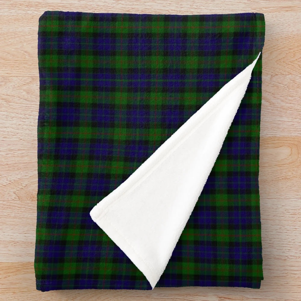 Gunn clan tartan plush blanket