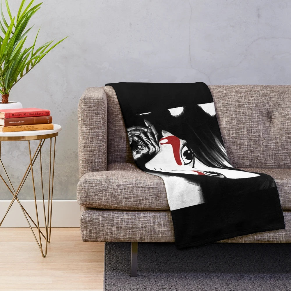 Gunnm - Gally inspired plush blanket featuring cyberpunk anime character Alita