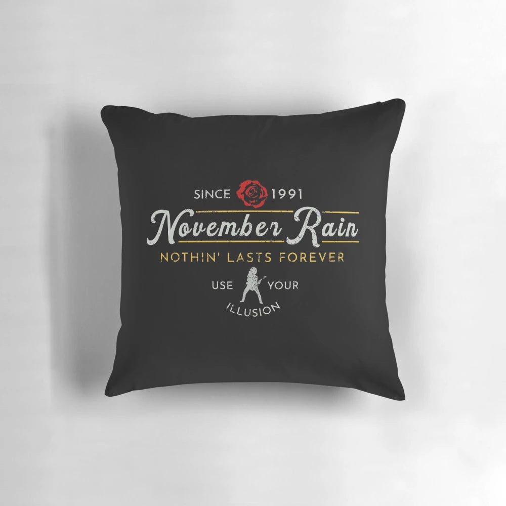 Guns N' Roses "November Rain" 90s music pillow featuring the iconic song and band