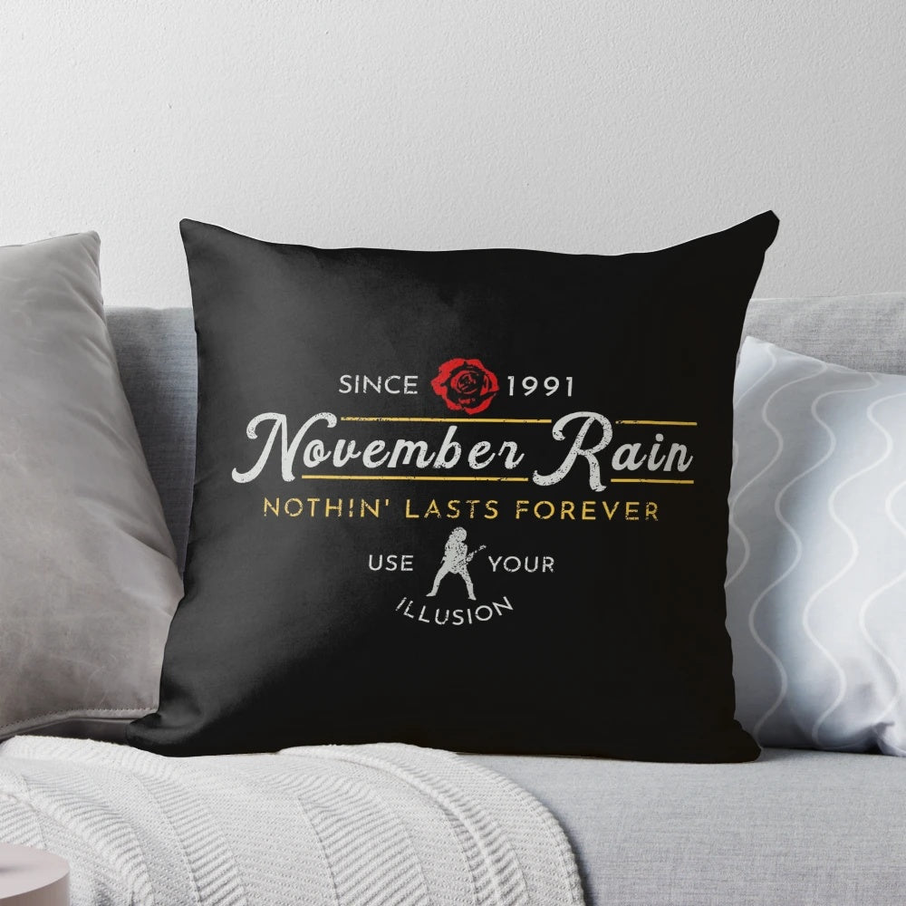 Guns N' Roses "November Rain" 90s music pillow featuring the iconic song and band