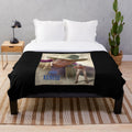 Gunsmoke-themed plush blanket featuring classic western imagery
