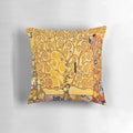 Gustav Klimt Tree of Life Pillow - Iconic Art Nouveau Design featuring Klimt's famous 'Tree of Life' motif