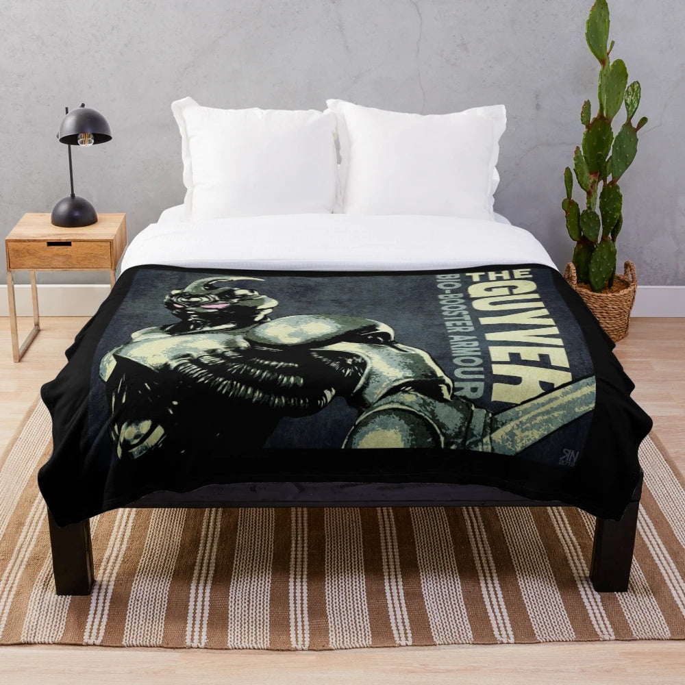 Guyver plush blanket featuring the iconic science fiction character