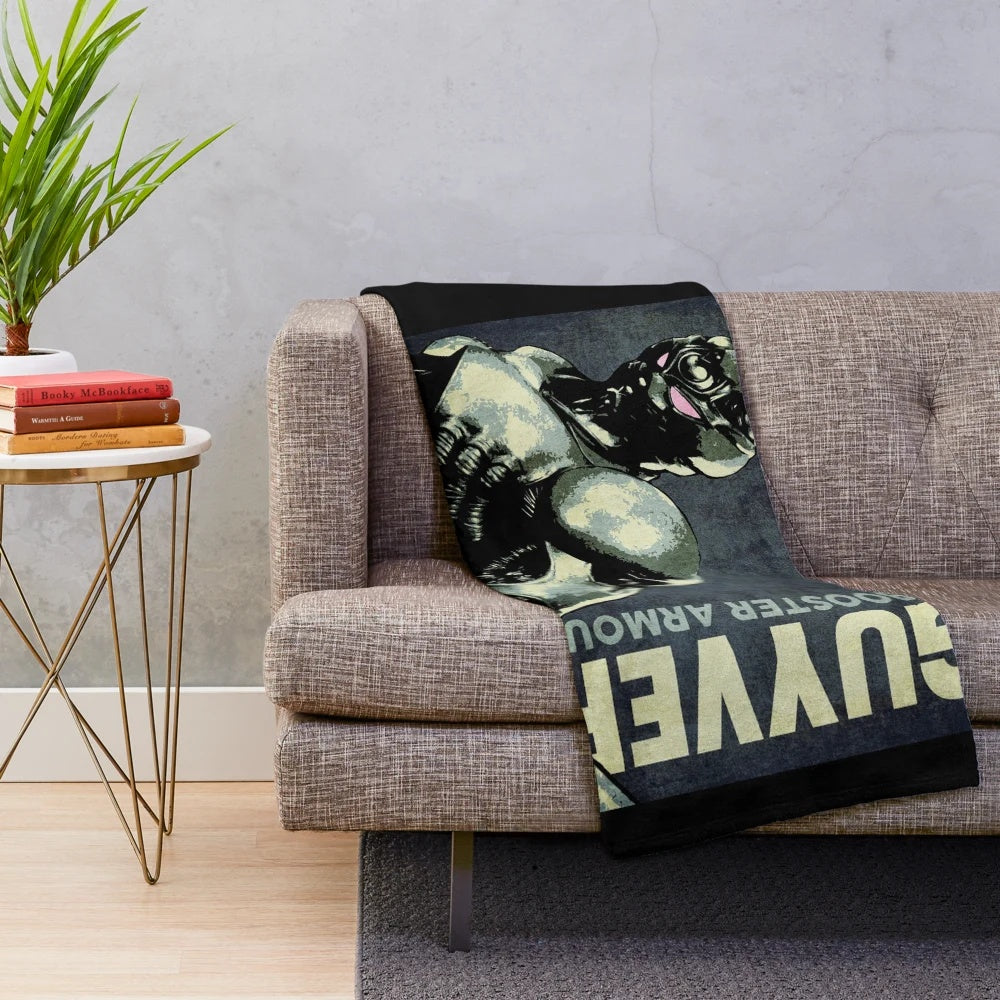 Guyver plush blanket featuring the iconic science fiction character
