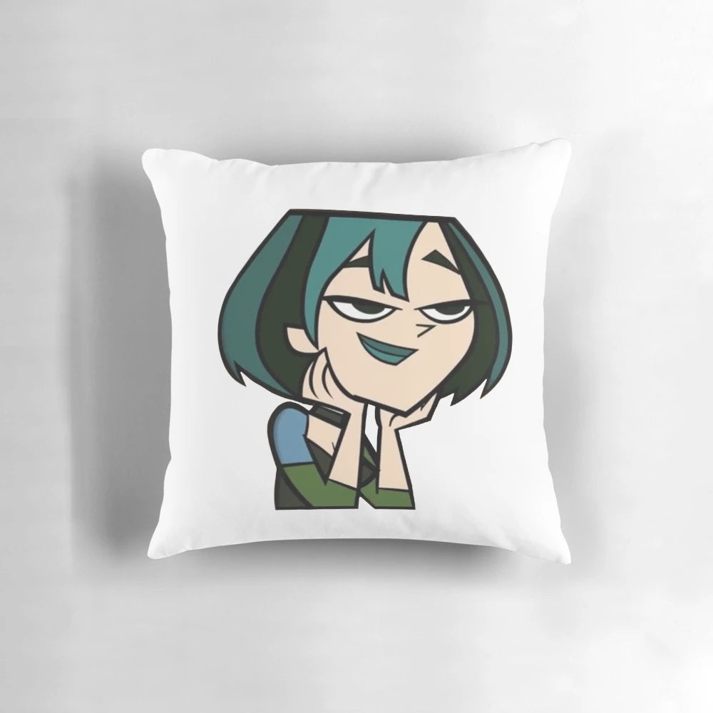 Gwen, the iconic emo character from Total Drama Island, featured on a comfortable pillow