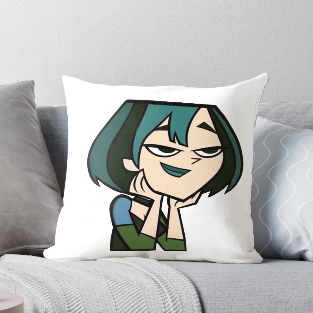 Gwen, the iconic emo character from Total Drama Island, featured on a comfortable pillow