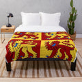 Gwynedd flag inspired plush blanket with Welsh pride design