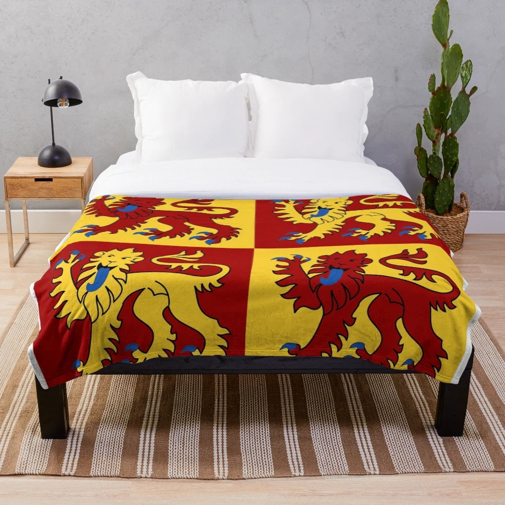 Gwynedd flag inspired plush blanket with Welsh pride design