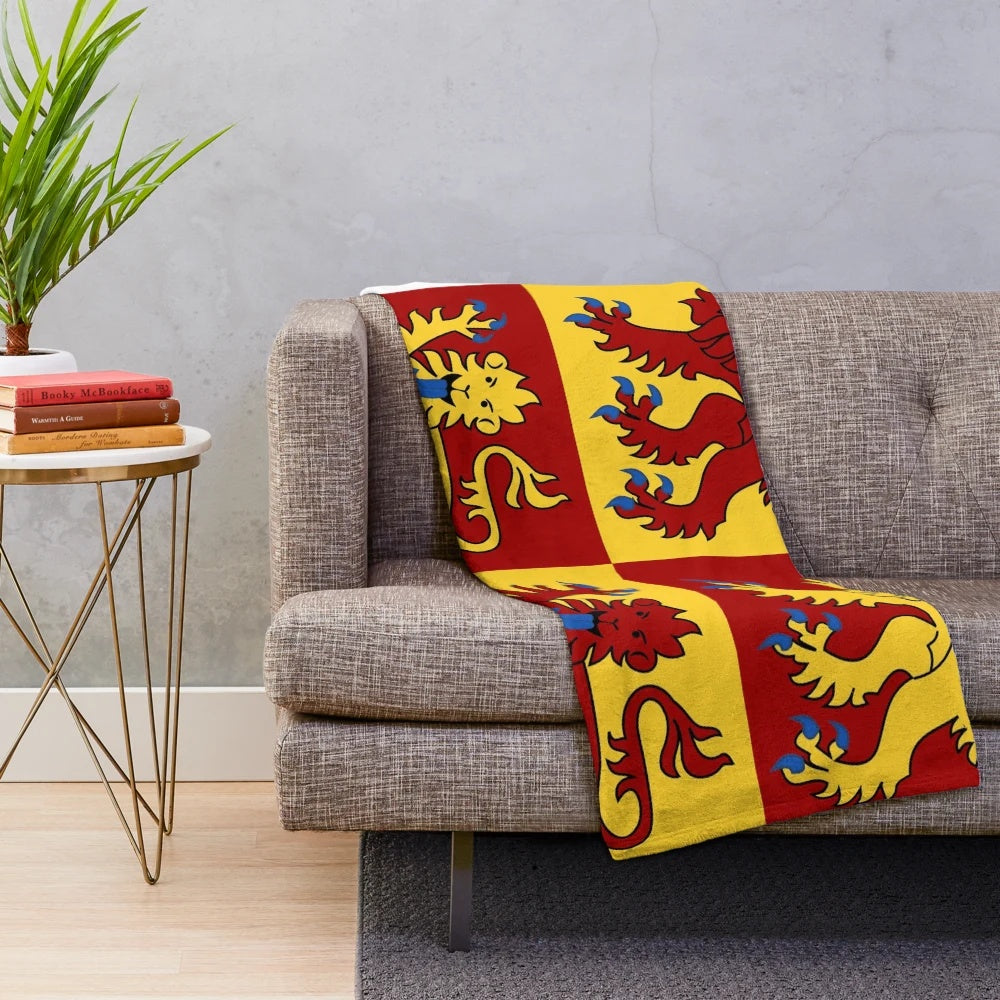 Gwynedd flag inspired plush blanket with Welsh pride design
