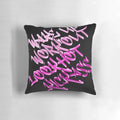 A white pillow with a motivational script design, perfect for gym lovers and fitness enthusiasts.