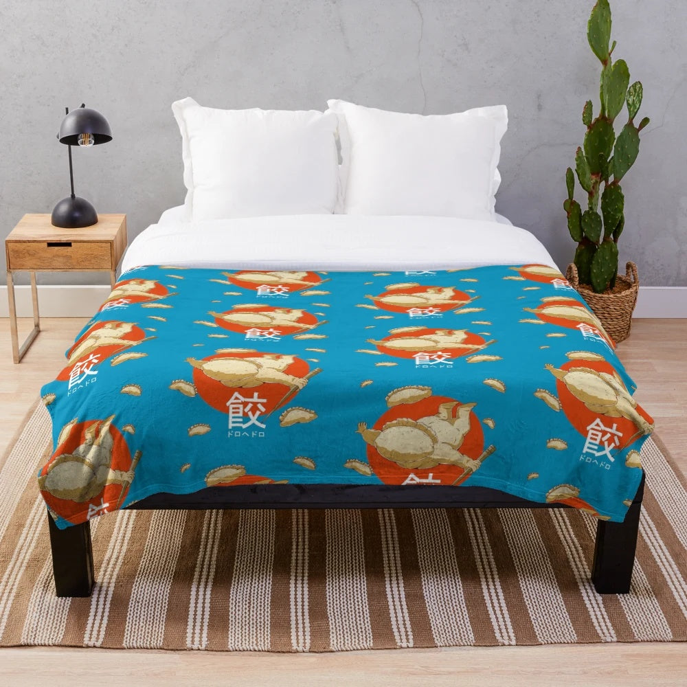 Gyoza Fairy Plush Blanket, featuring anime-inspired design