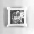Stylish decorative pillow featuring the image of German rapper Gzuz, a member of the 187 Strassenbande collective.