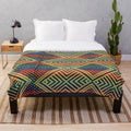 Habesha-inspired plush blanket with traditional Ethiopian design