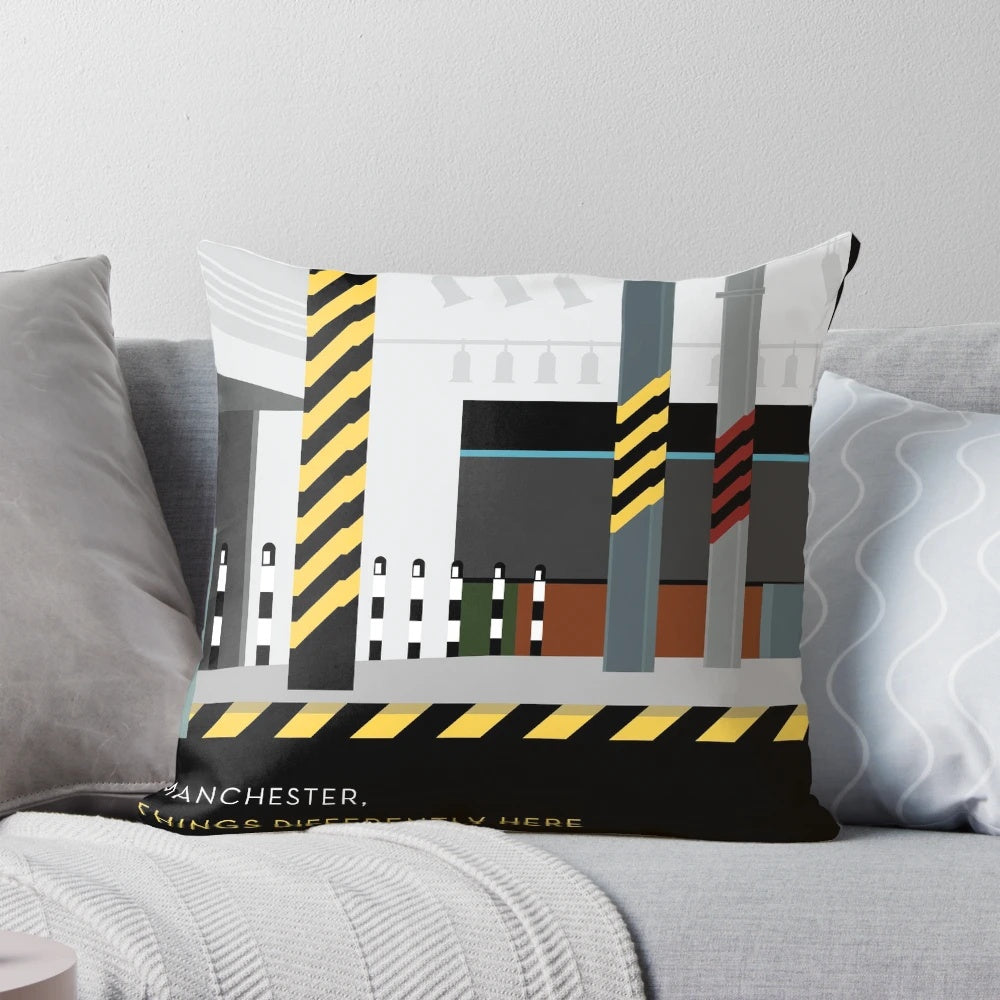 Hacienda Pillow - Celebrate the legendary Manchester club scene with this stylish design