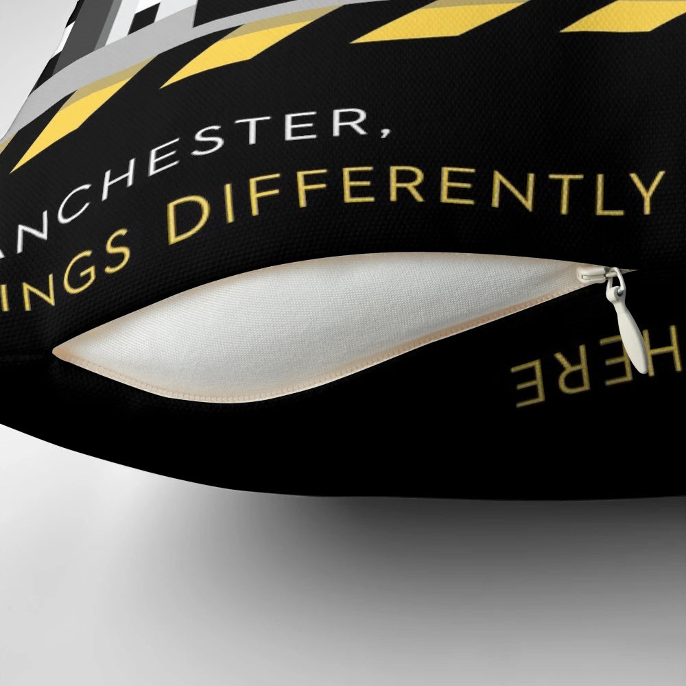 Hacienda Pillow - Celebrate the legendary Manchester club scene with this stylish design