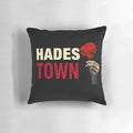 Hadestown-inspired throw pillow with floral and Greek mythology design