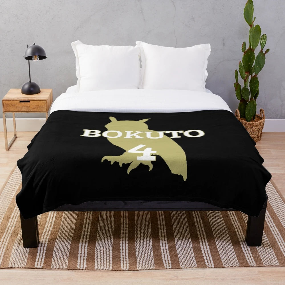Haikyuu Bokuto #4 Plush Blanket featuring the Fukurodani Volleyball Team