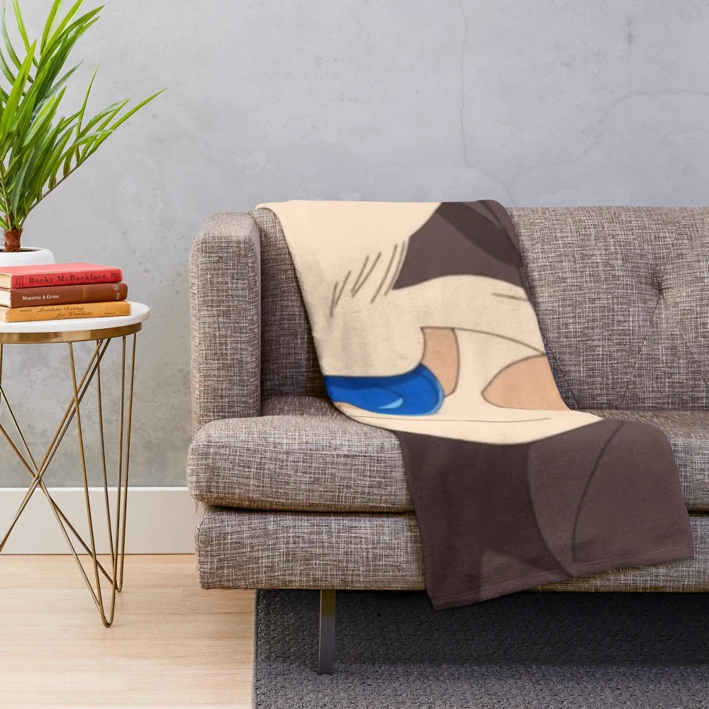 Haikyuu-inspired Oikawa plush blanket featuring the iconic ear design