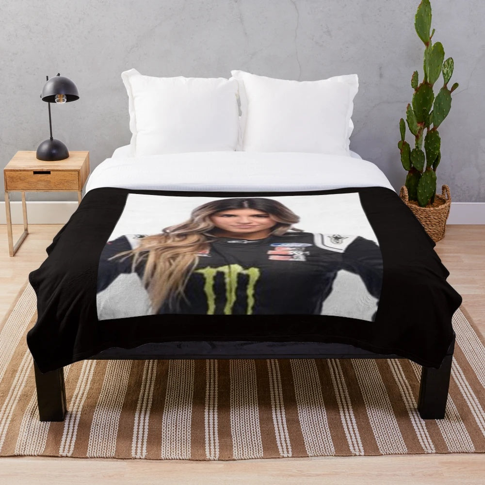 Hailie Deegan inspired plush poster blanket