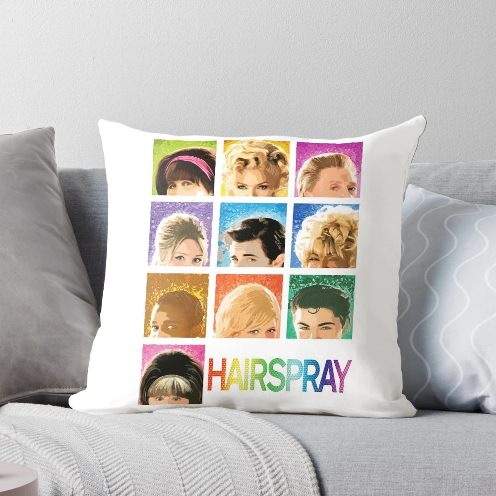Hairspray movie and musical-themed pillow