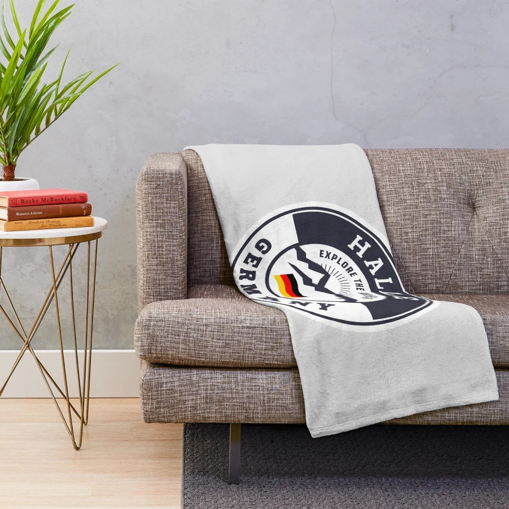 Halle Germany Crest Plush Blanket - Celebrate German Heritage and Culture