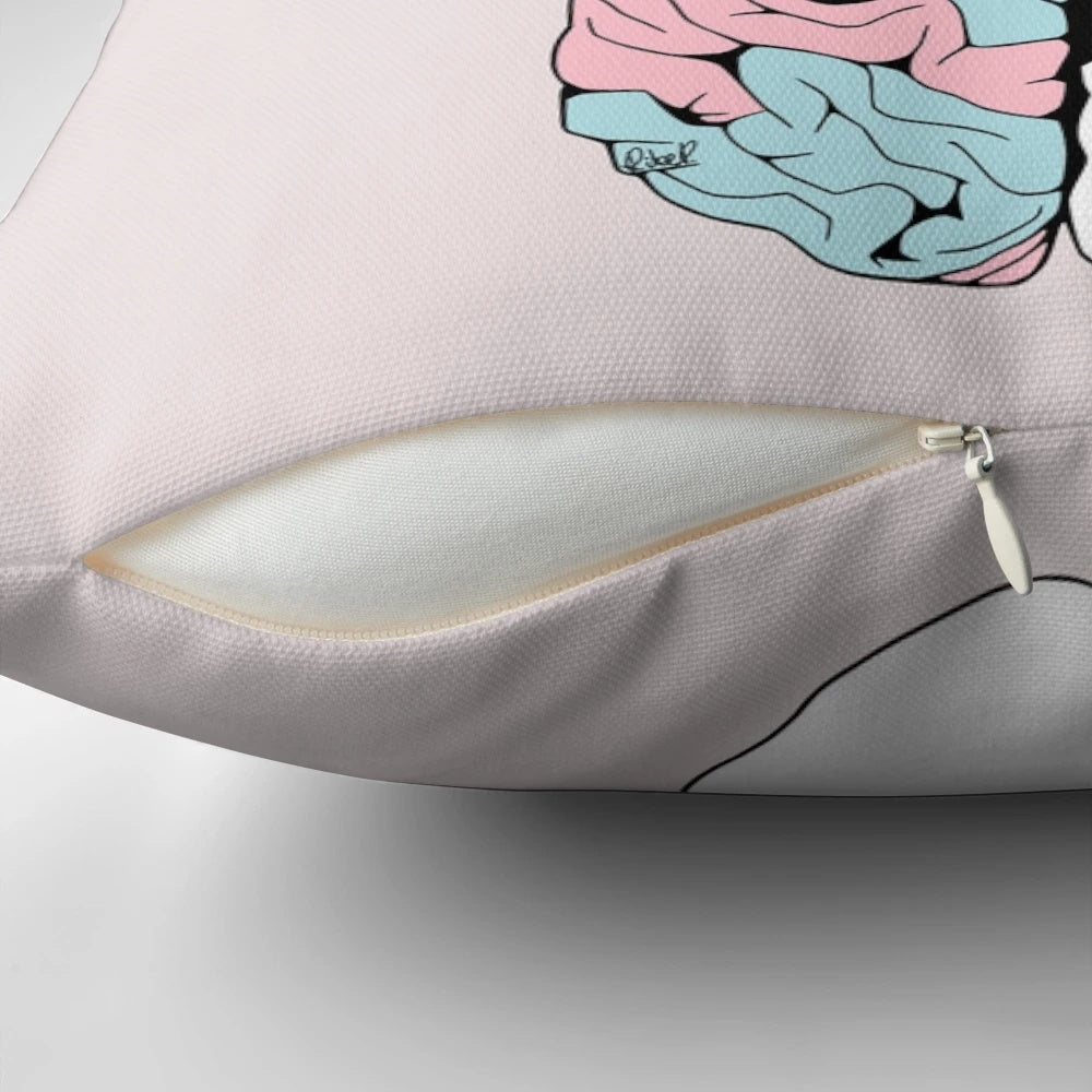 Halsey Garden Pillow featuring a grunge floral design inspired by the Badlands