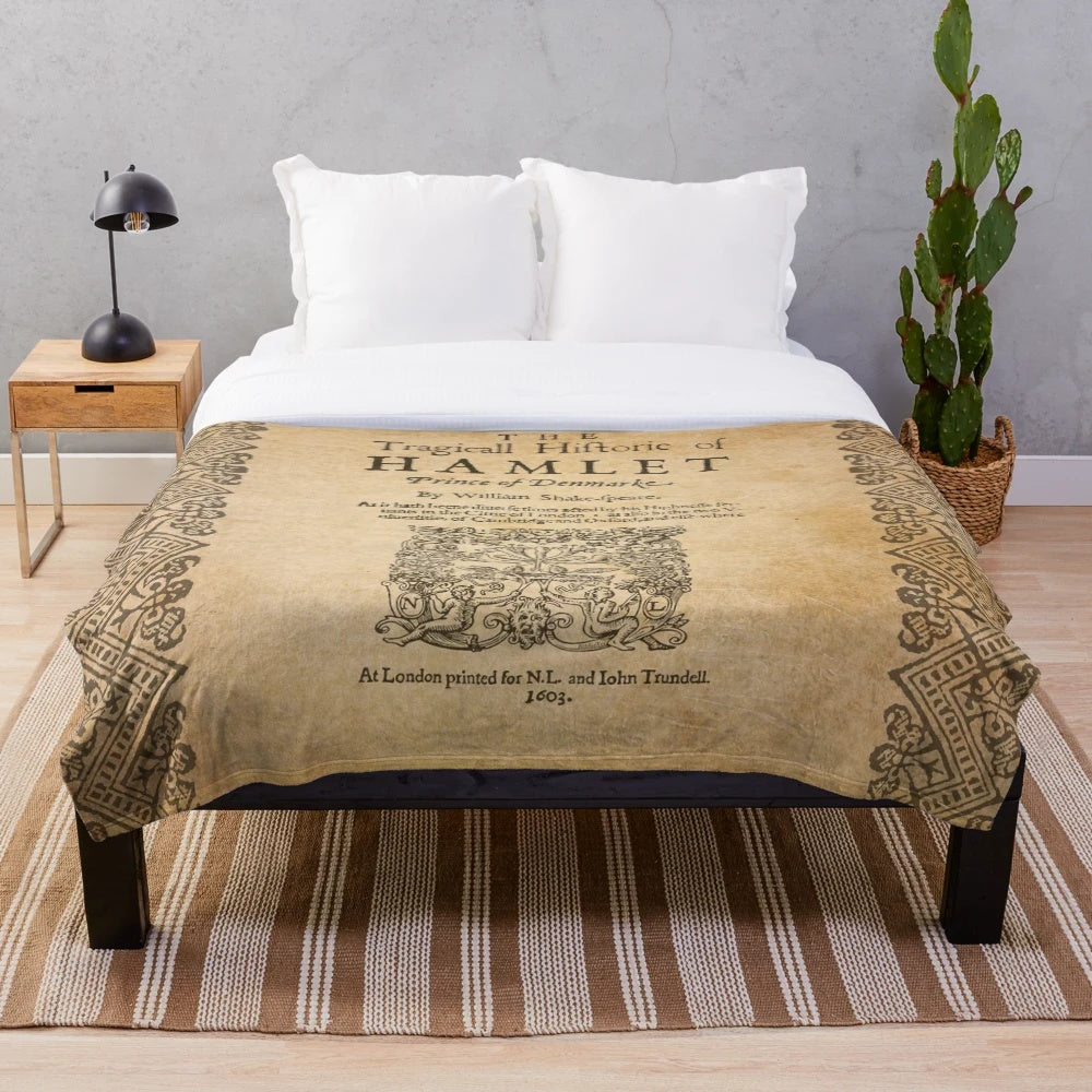 Hamlet 1603 Plush Blanket featuring Shakespeare's iconic play