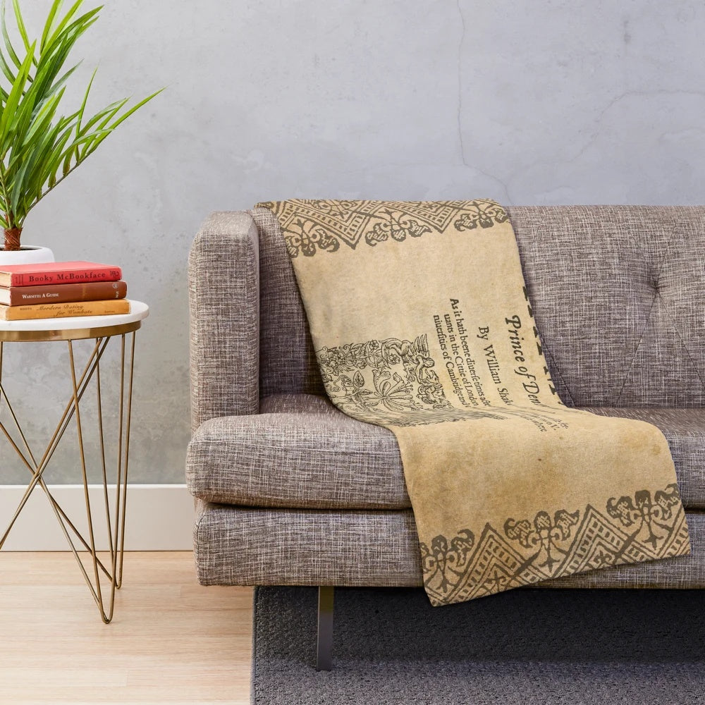 Hamlet 1603 Plush Blanket featuring Shakespeare's iconic play