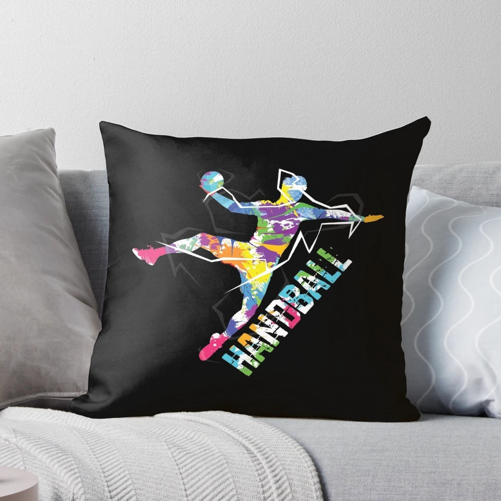 Cozy handball-themed pillow with soft, supportive design for handball players and fans
