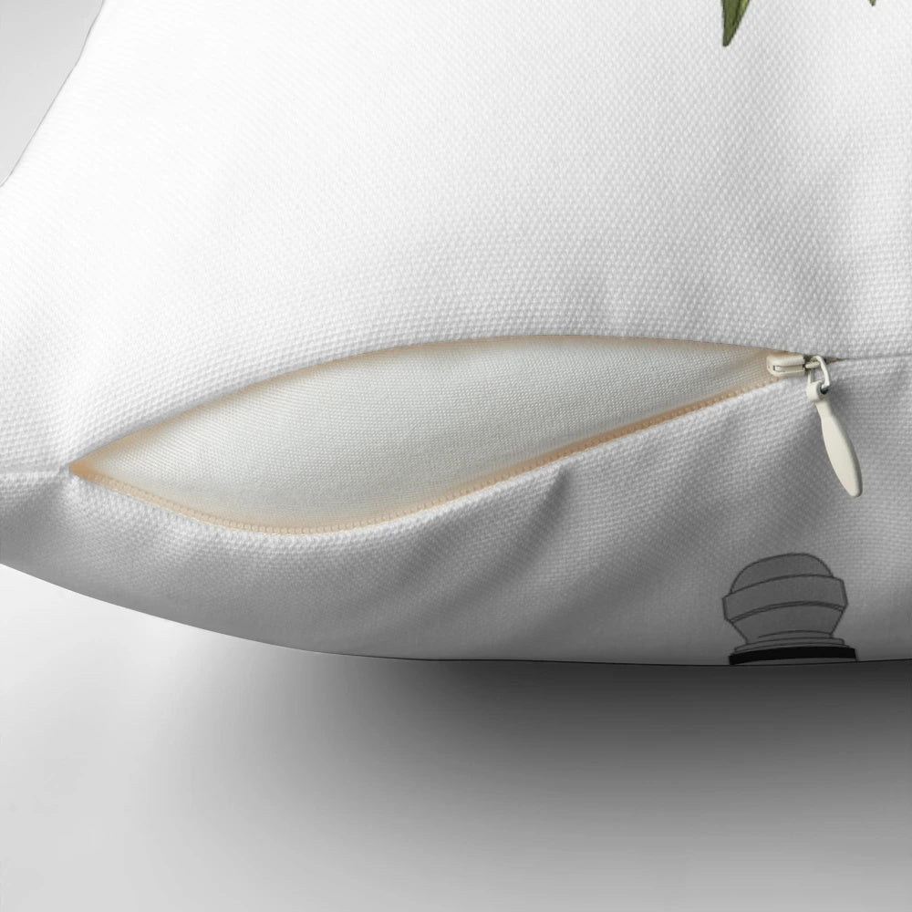 Decorative pillow featuring a custom design of Ahsoka Tano's iconic flower-shaped lightsabers from Star Wars