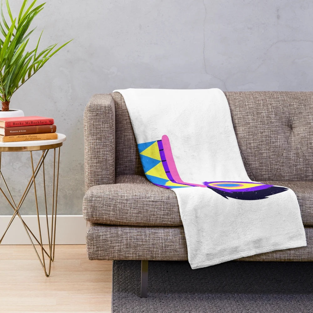 Vibrant plush blanket with traditional Filipino Ati-Atihan festival design