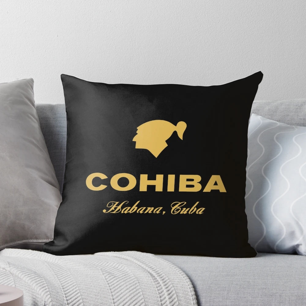 High-quality decorative pillow featuring a detailed cigar design, perfect for cigar enthusiasts and collectors.