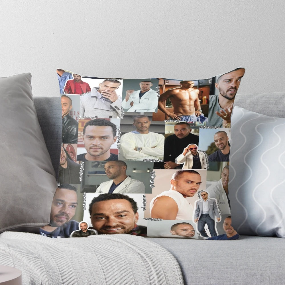 Collage-style pillow featuring Jackson Avery from Grey's Anatomy