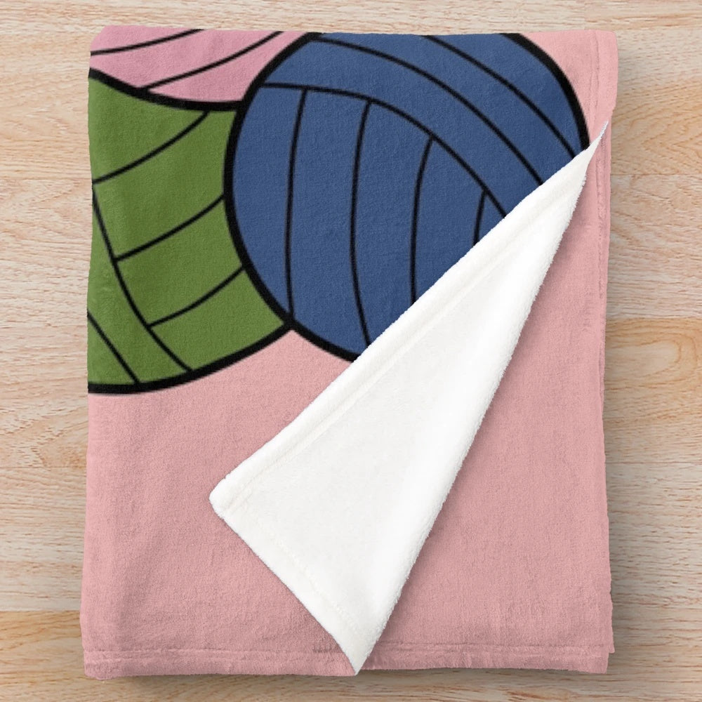 Cozy and soft plush blanket for knitting and crocheting enthusiasts