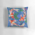 Decorative Koi Fish Painting Pillow, Featuring a Vibrant Artistic Rendering of Koi Fish