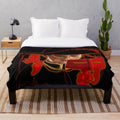 Cozy plush blanket featuring a portrait of Lee Pace's character Roy Walker from the film The Fall